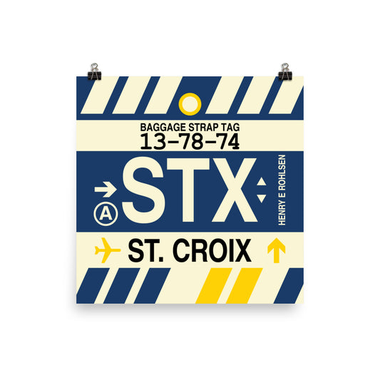 Travel-Themed Poster Print • STX St. Croix • YHM Designs - Image 01