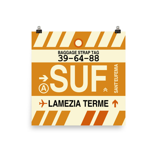 Travel-Themed Poster Print • SUF Lamezia Terme • YHM Designs - Image 01