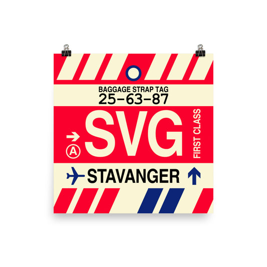 Travel-Themed Poster Print • SVG Stavanger • YHM Designs - Image 01