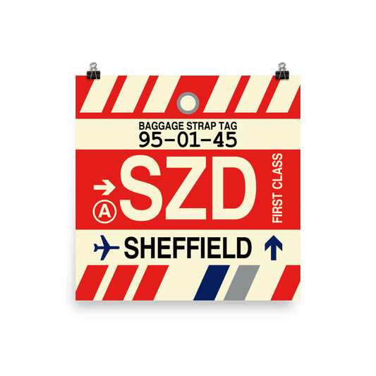Travel-Themed Poster Print • SZD Sheffield • YHM Designs - Image 01