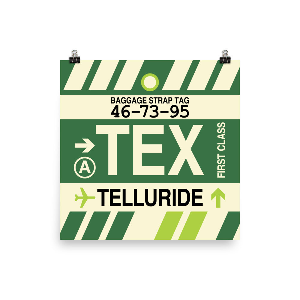 Travel-Themed Poster Print • TEX Telluride • YHM Designs - Image 01