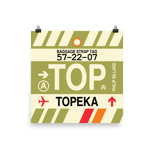 Travel-Themed Poster Print • TOP Topeka • YHM Designs - Image 01