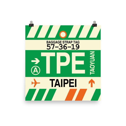 Travel-Themed Poster Print • TPE Taipei • YHM Designs - Image 01