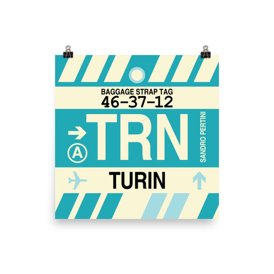 Travel-Themed Poster Print • TRN Turin • YHM Designs - Image 01