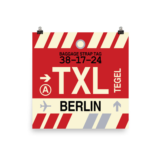 Travel-Themed Poster Print • TXL Berlin • YHM Designs - Image 01