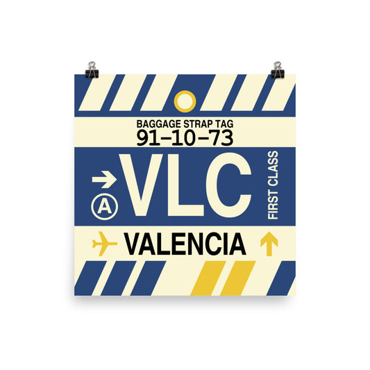 Travel-Themed Poster Print • VLC Valencia • YHM Designs - Image 01
