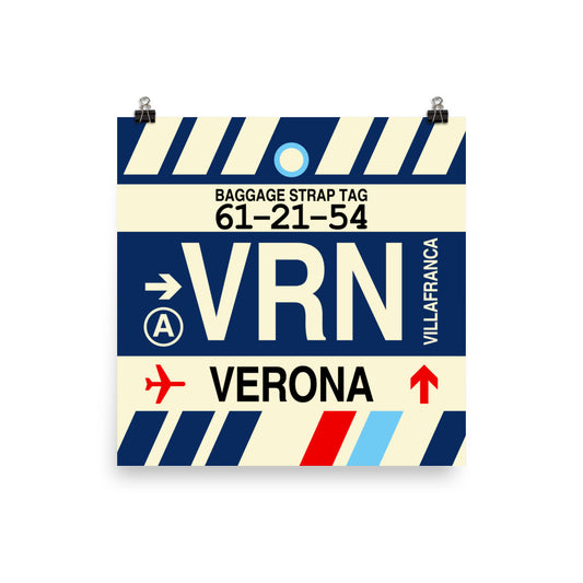 Travel-Themed Poster Print • VRN Verona • YHM Designs - Image 01