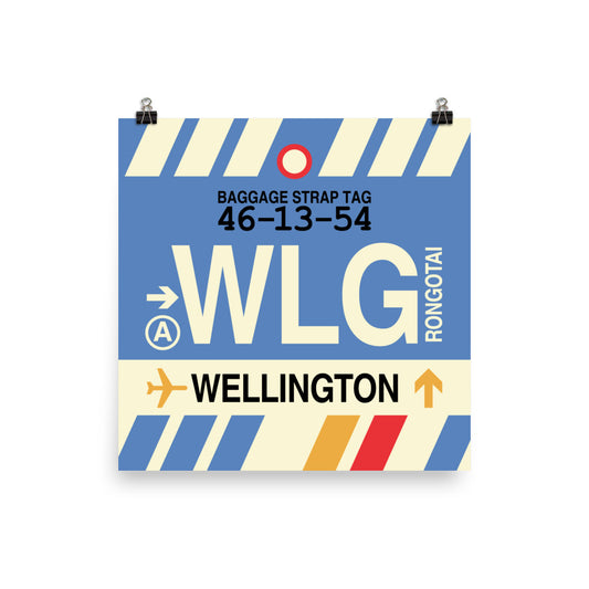 Travel-Themed Poster Print • WLG Wellington • YHM Designs - Image 01
