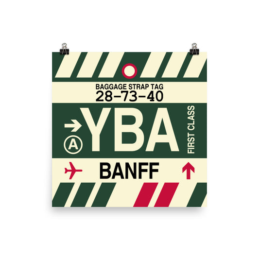 Travel-Themed Poster Print • YBA Banff • YHM Designs - Image 01