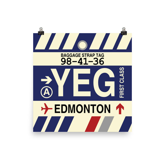 Travel-Themed Poster Print • YEG Edmonton • YHM Designs - Image 01