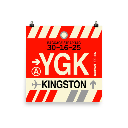 Travel-Themed Poster Print • YGK Kingston • YHM Designs - Image 01