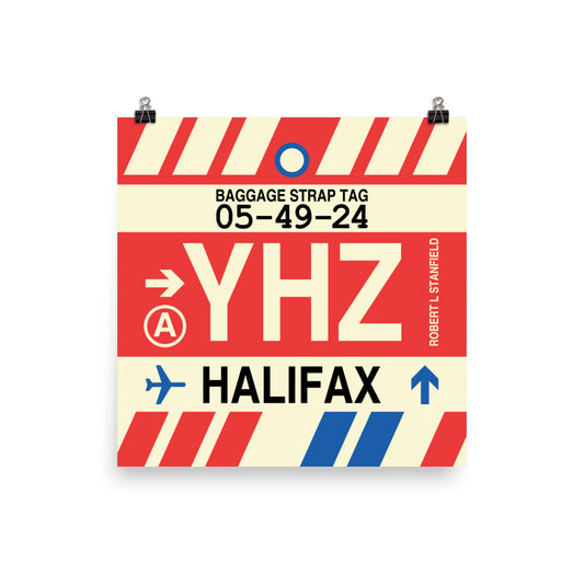 Travel-Themed Poster Print • YHZ Halifax • YHM Designs - Image 01