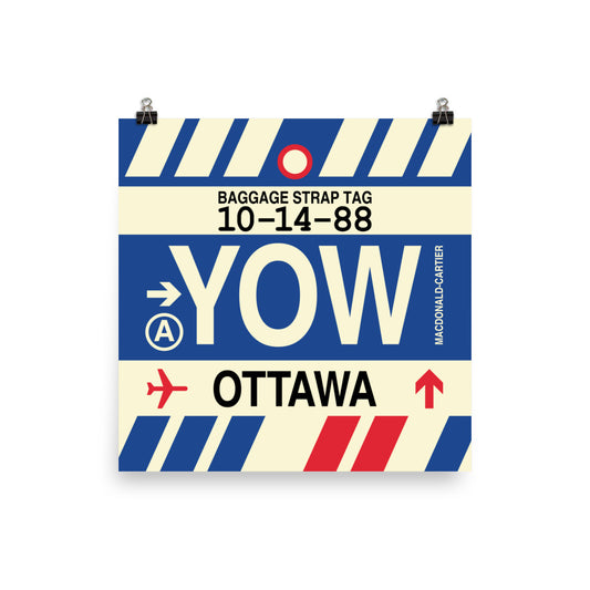 Travel-Themed Poster Print • YOW Ottawa • YHM Designs - Image 01