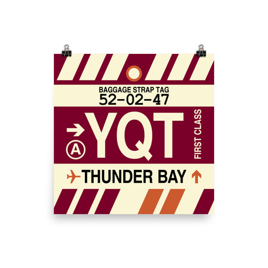 Travel-Themed Poster Print • YQT Thunder Bay • YHM Designs - Image 01