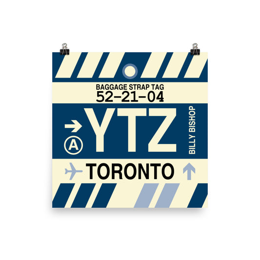 Travel-Themed Poster Print • YTZ Toronto • YHM Designs - Image 01