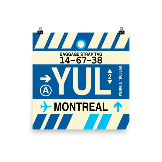 Travel-Themed Poster Print • YUL Montreal • YHM Designs - Image 01
