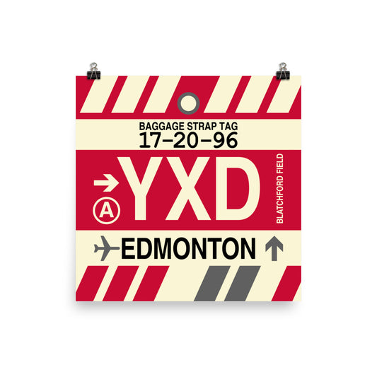 Travel-Themed Poster Print • YXD Edmonton • YHM Designs - Image 01