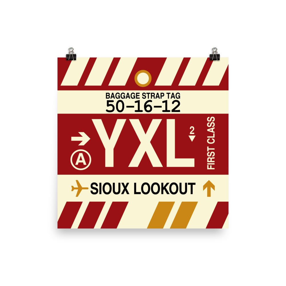 Travel-Themed Poster Print • YXL Sioux Lookout • YHM Designs - Image 01