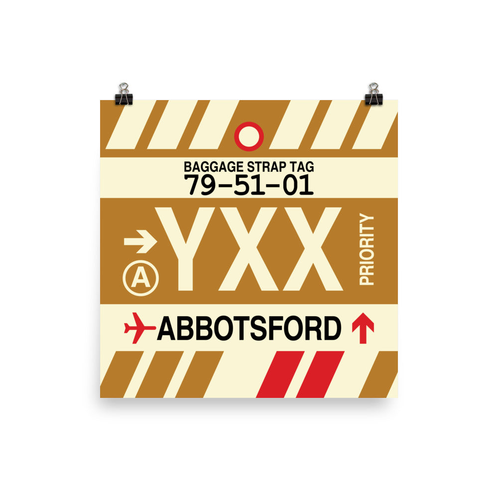Travel-Themed Poster Print • YXX Abbotsford • YHM Designs - Image 01
