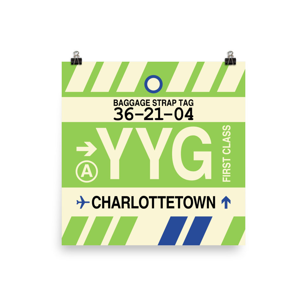 Travel-Themed Poster Print • YYG Charlottetown • YHM Designs - Image 01