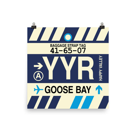 Travel-Themed Poster Print • YYR Goose Bay • YHM Designs - Image 01