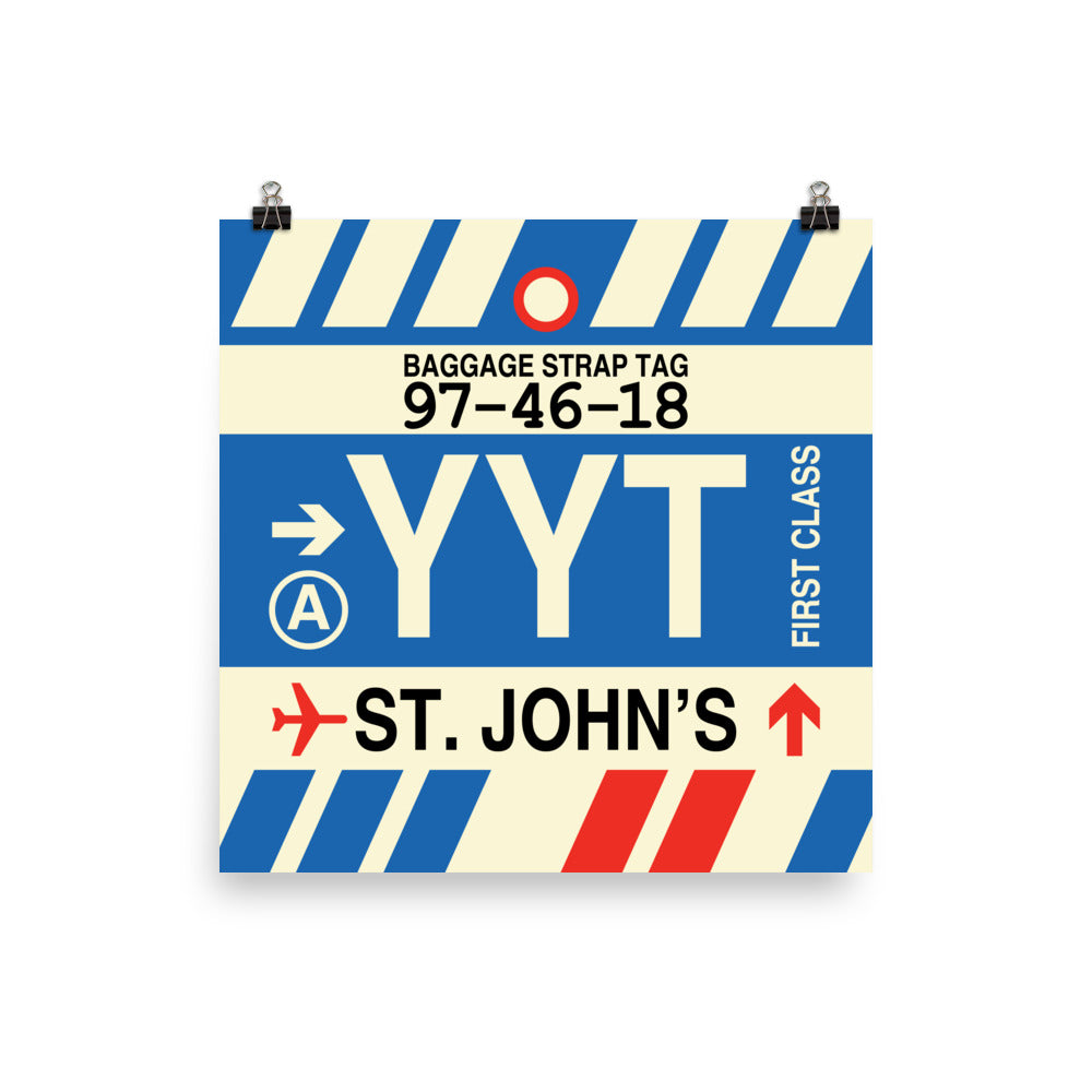 Travel-Themed Poster Print • YYT St. John's • YHM Designs - Image 01