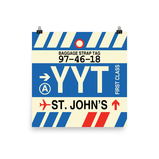 Travel-Themed Poster Print • YYT St. John's • YHM Designs - Image 01