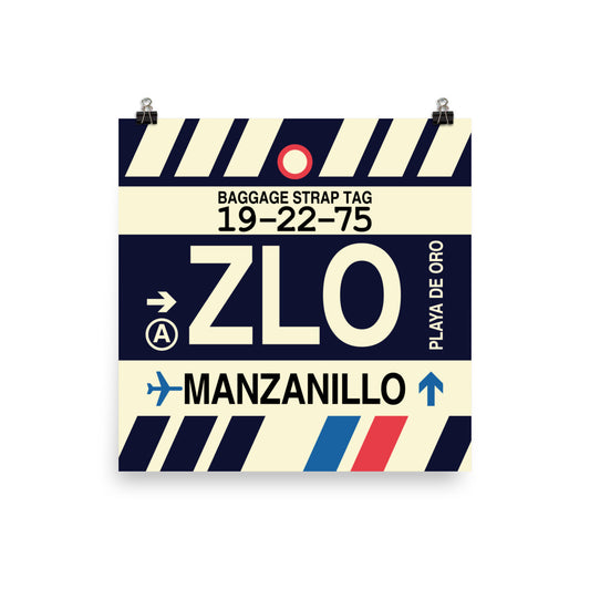 Travel-Themed Poster Print • ZLO Manzanillo • YHM Designs - Image 01