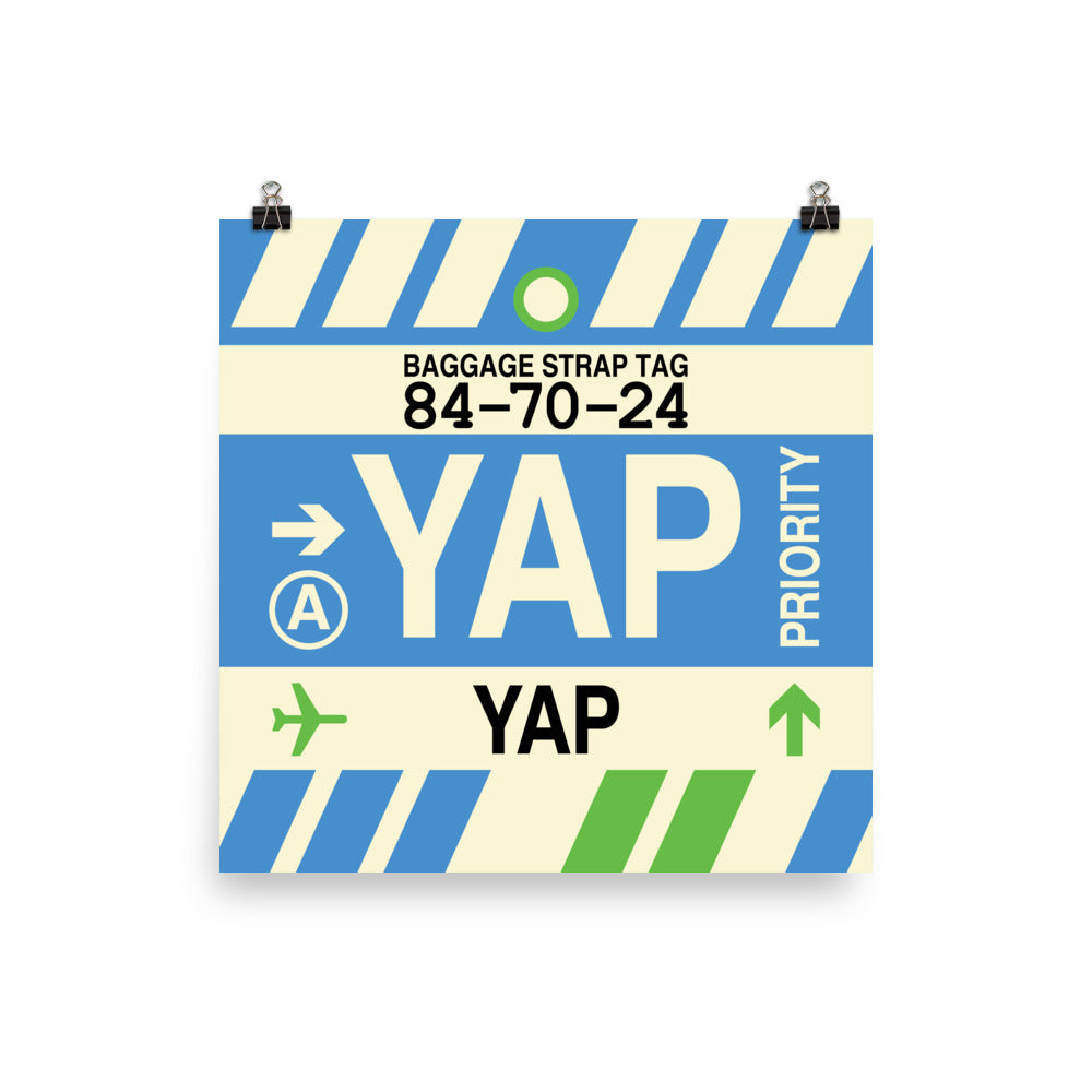 YAP Yap Poster Print • Jet Age Baggage Tag Design • YHM Designs - Image 02