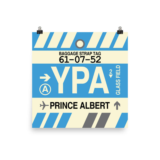 YPA Prince Albert Poster Print • Jet Age Baggage Tag Design • YHM Designs - Image 02