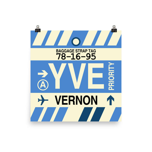 YVE Vernon Poster Print • Jet Age Baggage Tag Design • YHM Designs - Image 02