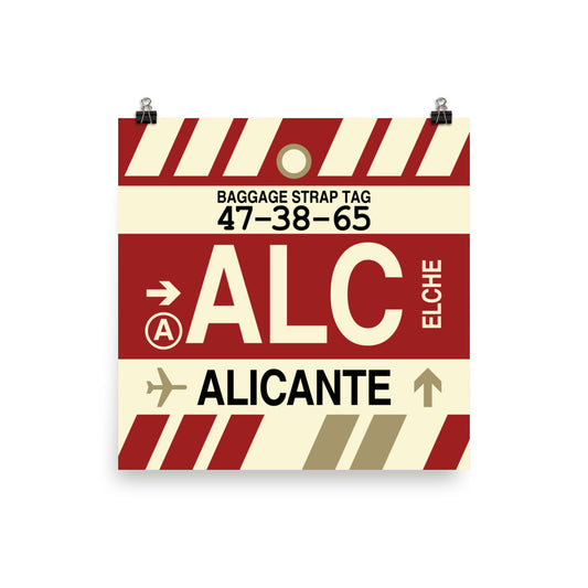 Travel-Themed Poster Print • ALC Alicante • YHM Designs - Image 02