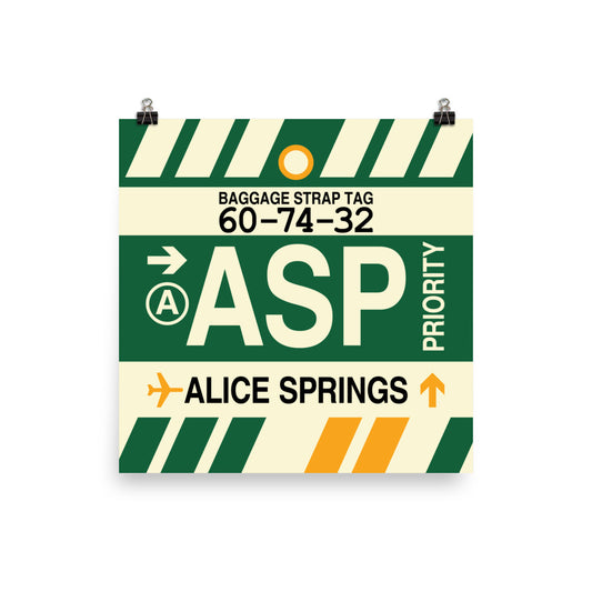 Travel-Themed Poster Print • ASP Alice Springs • YHM Designs - Image 02