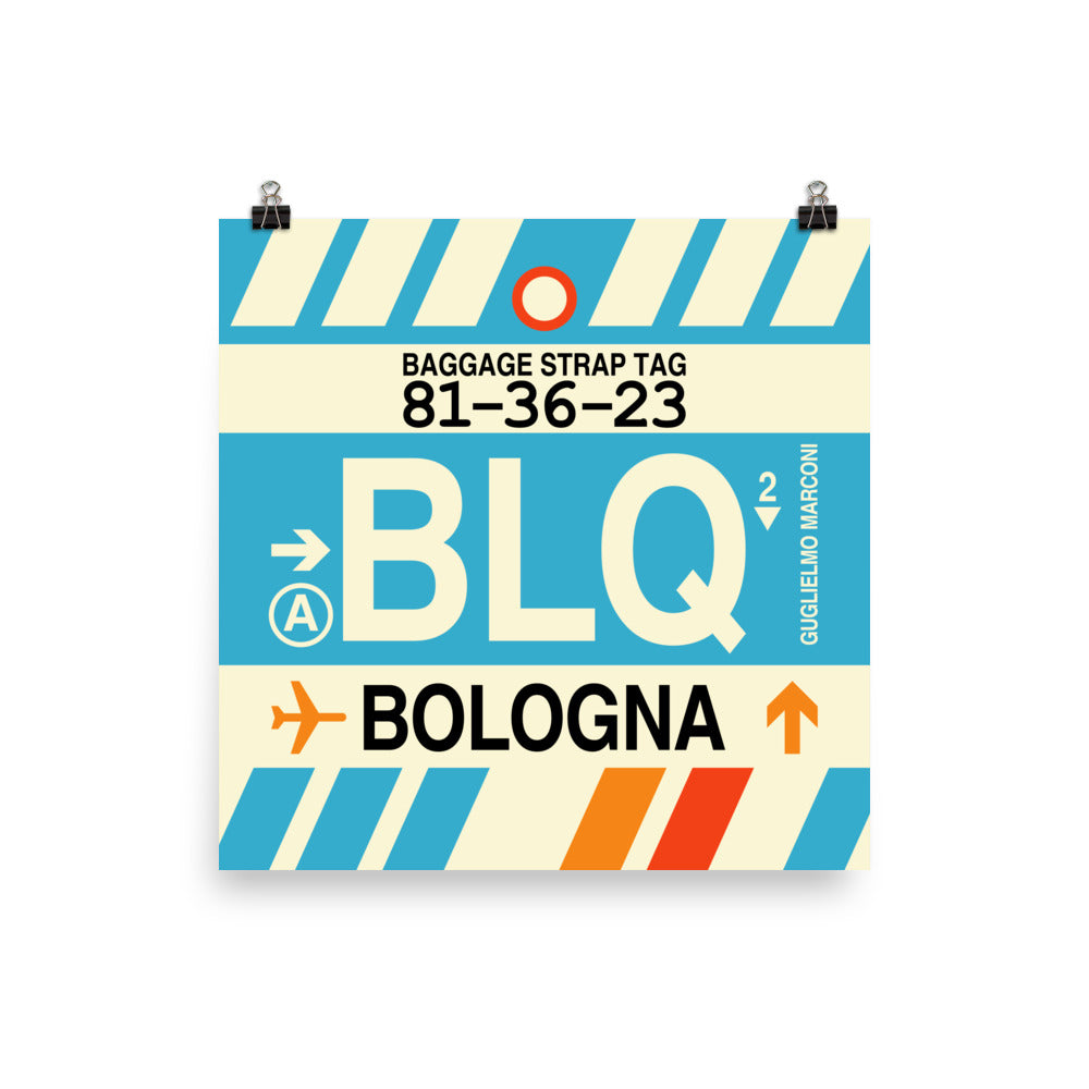 Travel-Themed Poster Print • BLQ Bologna • YHM Designs - Image 02
