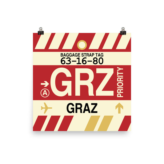 Travel-Themed Poster Print • GRZ Graz Souvenir • YHM Designs - Image 02