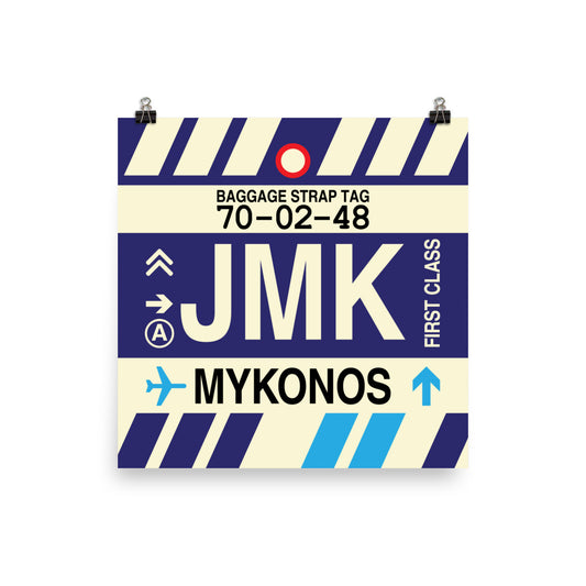 Travel-Themed Poster Print • JMK Mykonos Souvenir • YHM Designs - Image 02