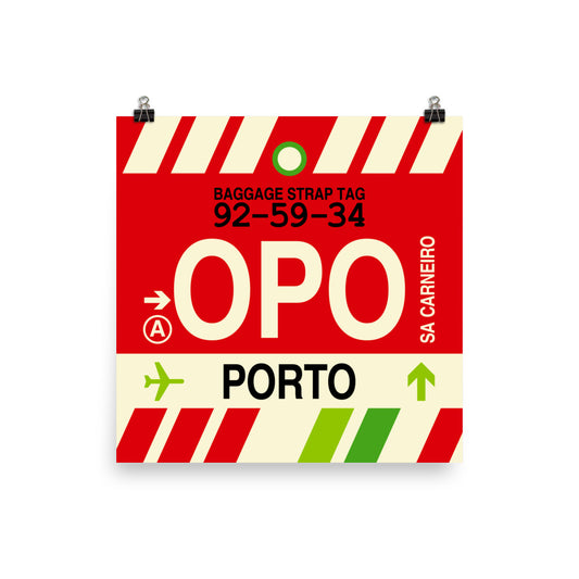 Travel-Themed Poster Print • OPO Porto Souvenir • YHM Designs - Image 02