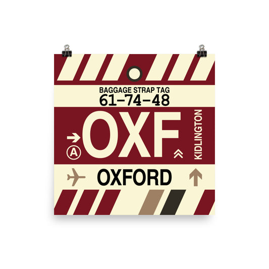 Travel-Themed Poster Print • OXF Oxford Souvenir • YHM Designs - Image 02