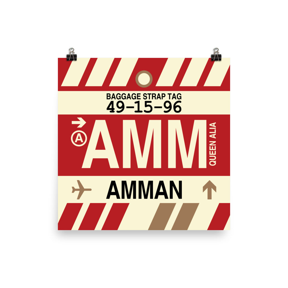 Travel-Themed Poster Print • AMM Amman • YHM Designs - Image 03
