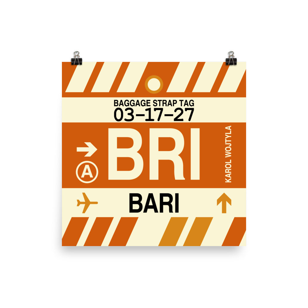 Travel-Themed Poster Print • BRI Bari • YHM Designs - Image 03