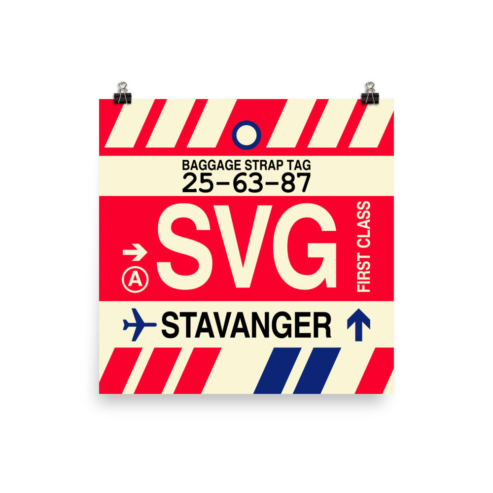 Travel-Themed Poster Print • SVG Stavanger • YHM Designs - Image 03