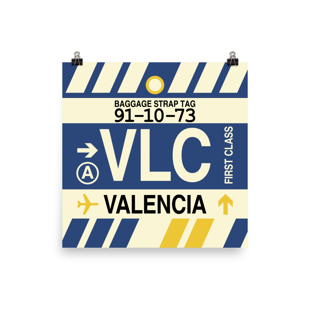 Travel-Themed Poster Print • VLC Valencia • YHM Designs - Image 03
