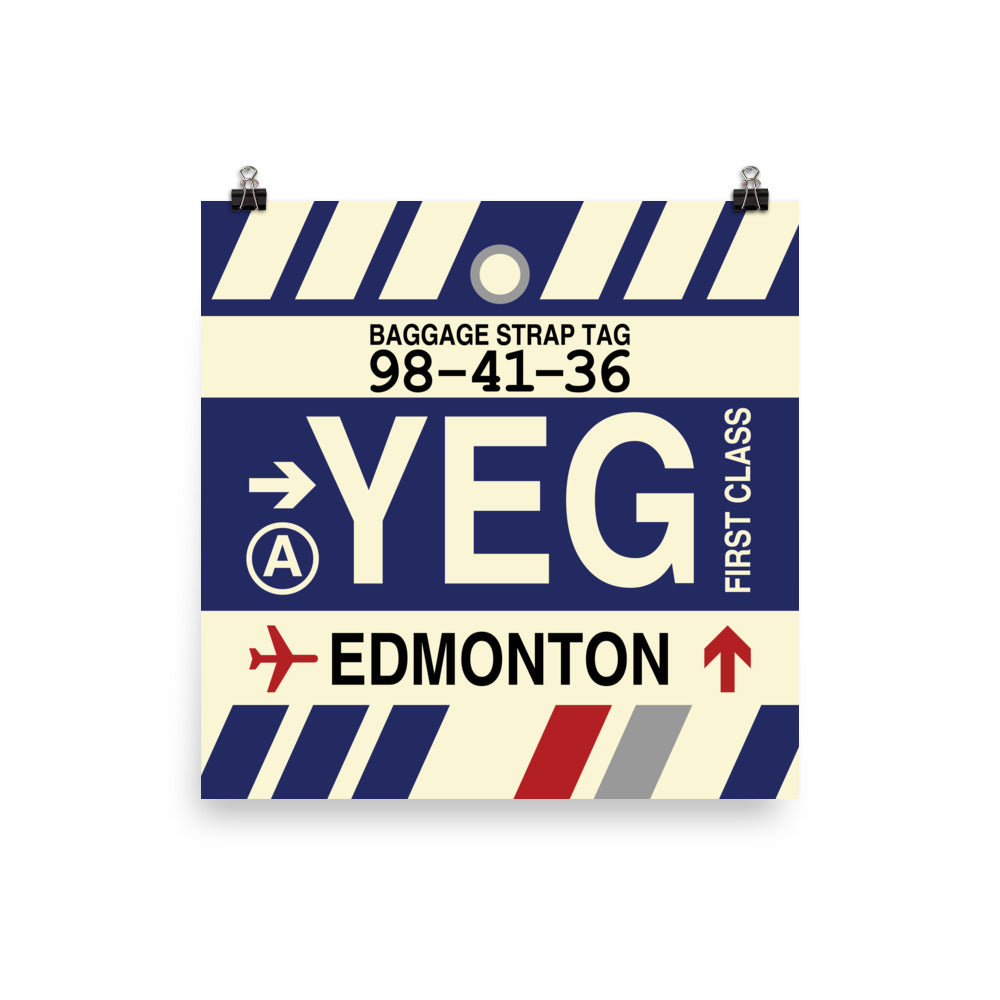 Travel-Themed Poster Print • YEG Edmonton • YHM Designs - Image 03