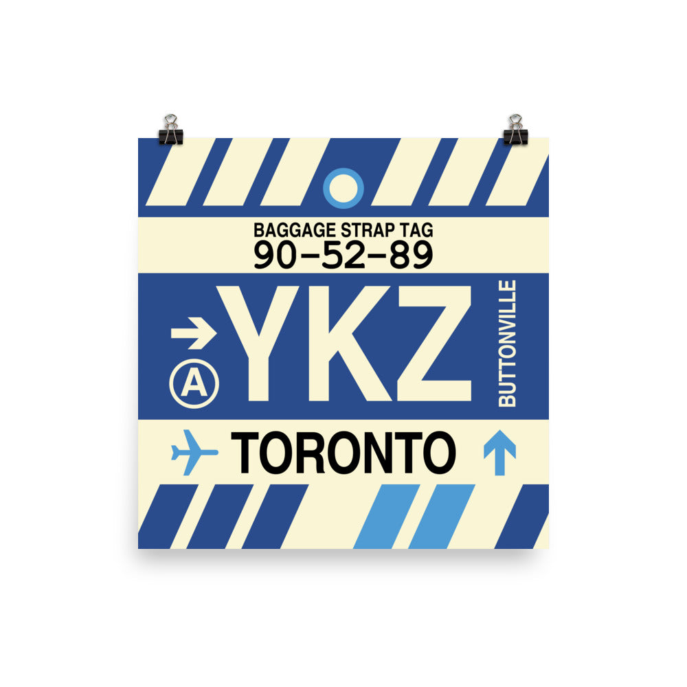 Travel-Themed Poster Print • YKZ Toronto • YHM Designs - Image 03