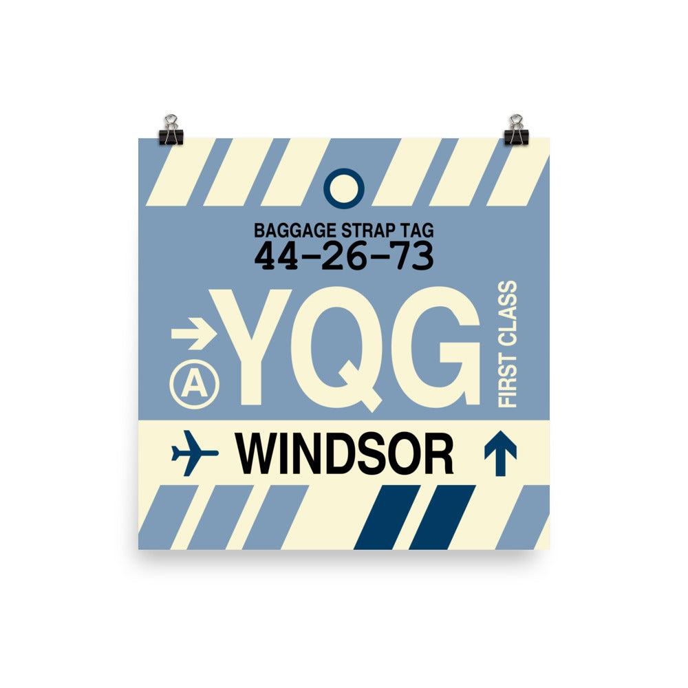 Travel-Themed Poster Print • YQG Windsor • YHM Designs - Image 03