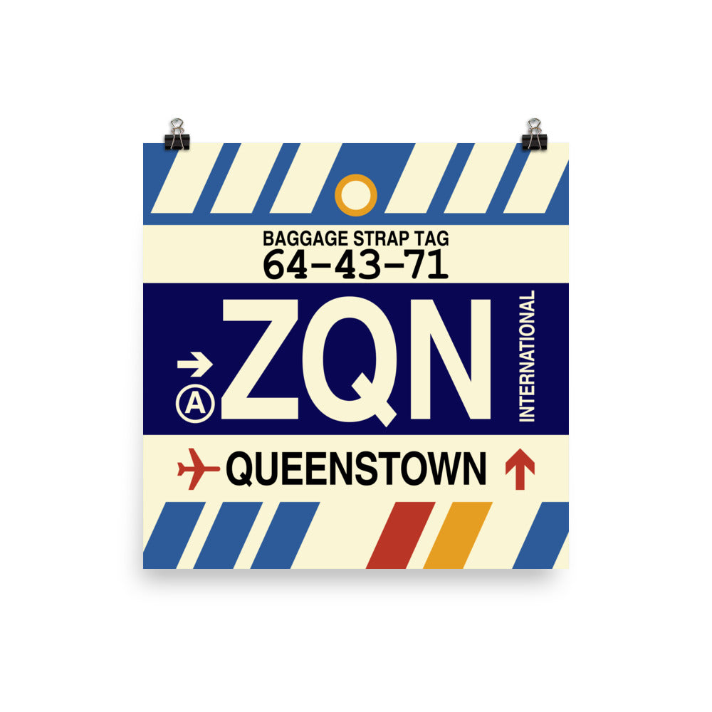 Travel-Themed Poster Print • ZQN Queenstown • YHM Designs - Image 03