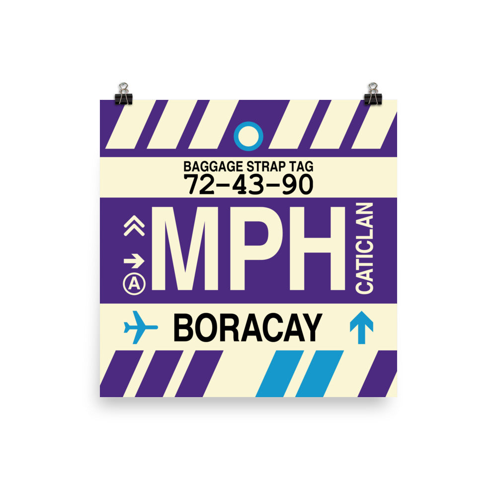 MPH Boracay Poster Print • Jet Age Baggage Tag Design • YHM Designs - Image 04