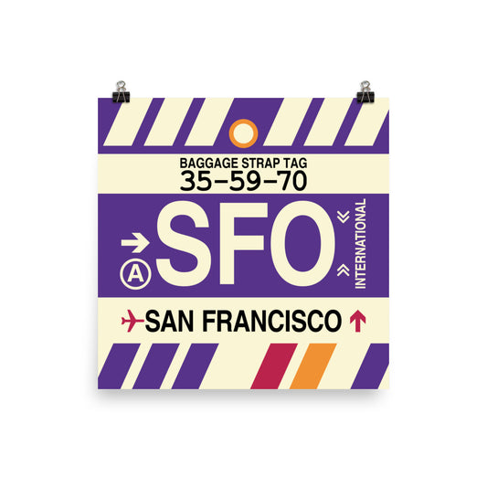 Travel-Themed Poster Print • SFO San Francisco • YHM Designs - Image 02