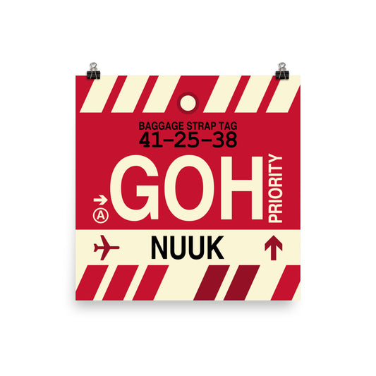 Travel-Themed Poster Print • GOH Nuuk Souvenir • YHM Designs - Image 02