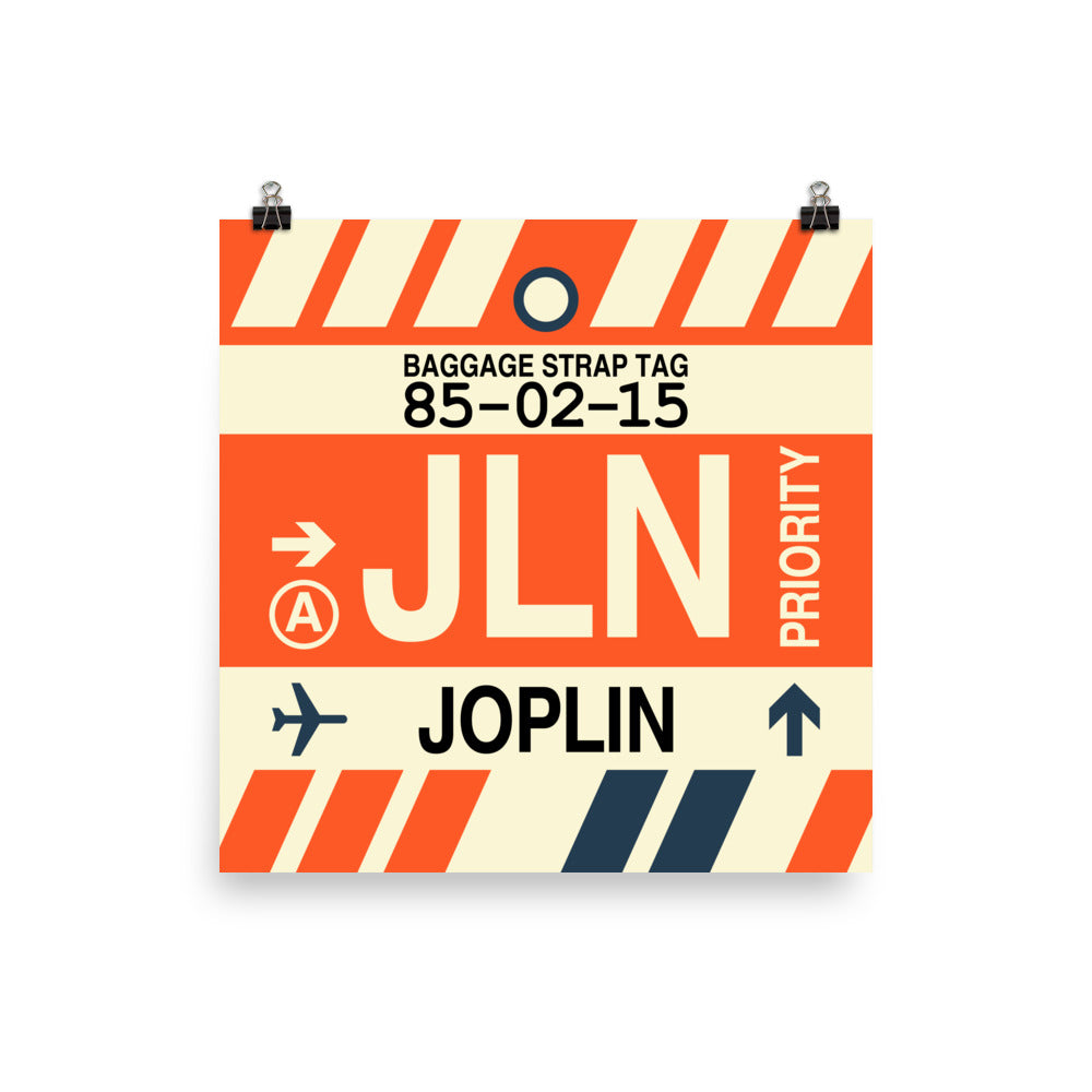 JLN Joplin Poster Print • Jet Age Baggage Tag Design • YHM Designs - Image 05